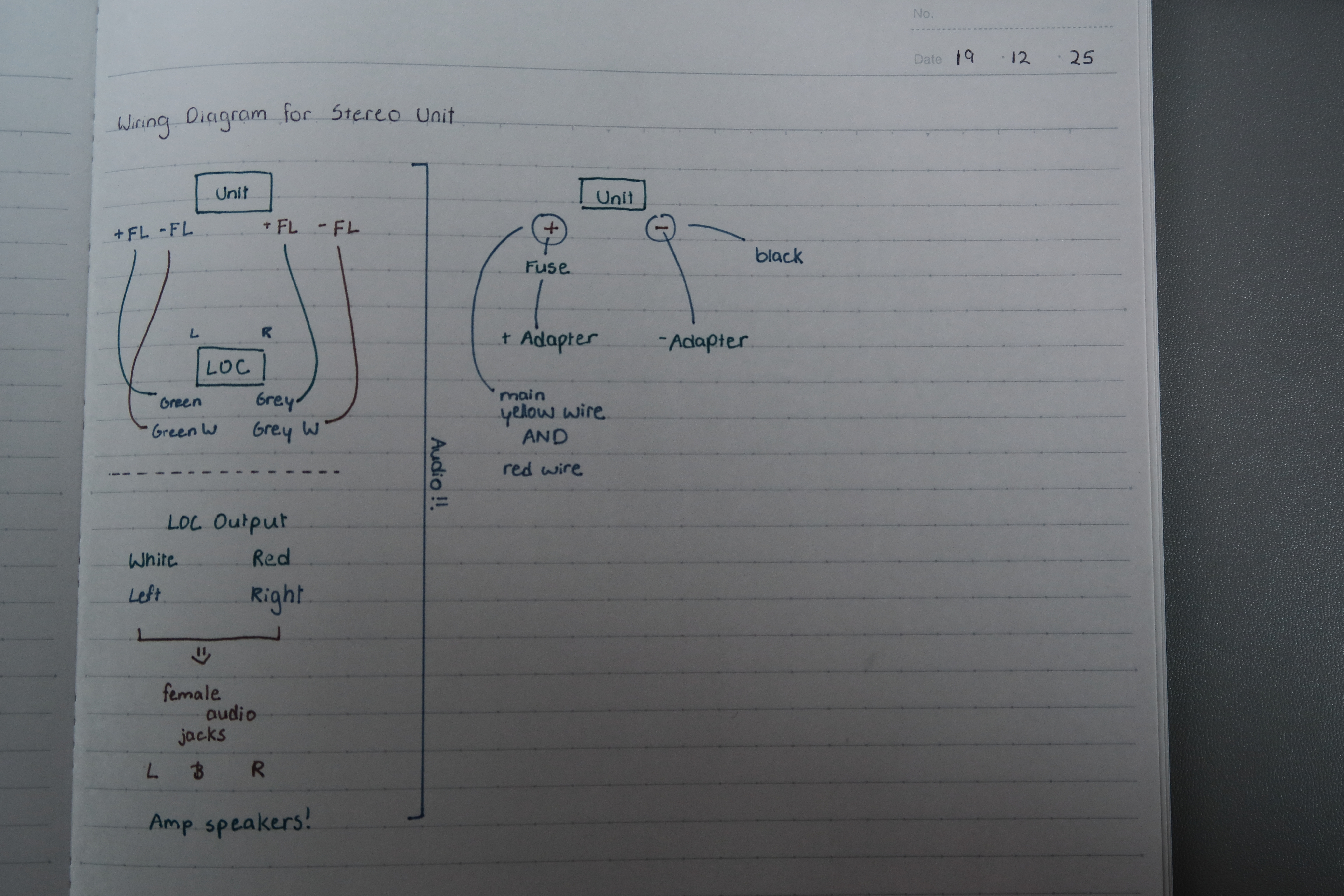 A sketch of the wiring.